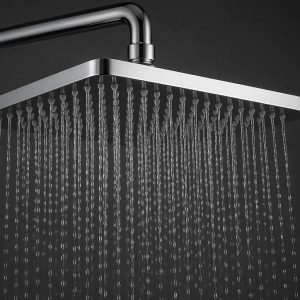 High Pressure Rainfall Shower Head With Silicone Nozzles For Luxury Spa Experience And Water Saving