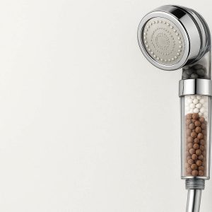 Filtered Handheld Shower Head With Mineral Stones For Hard Water Softening And Skin Protection