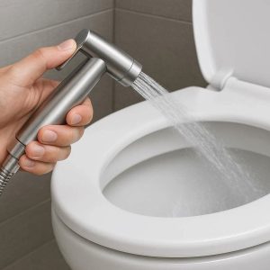 Handheld Bidet Sprayer For Toilet Personal Hygiene With Adjustable Pressure For Gentle Cleaning